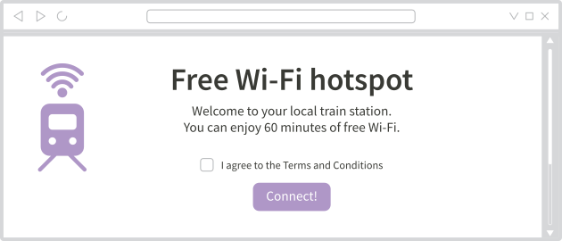 Estaci&oacute; de tren Wi-Fi. Feu clic aqu&iacute; per a 60 minuts de Wi-Fi gratu&iuml;t